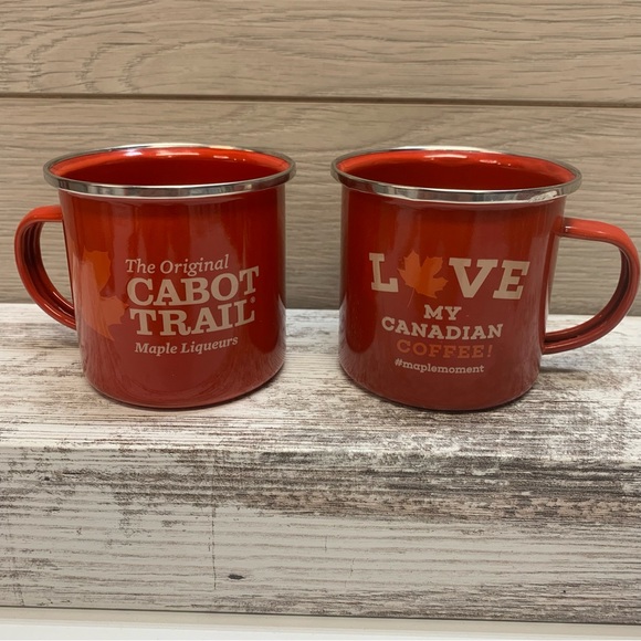 The Original Cabot Trail Maple Liqueurs metal mugs. - Picture 2 of 5